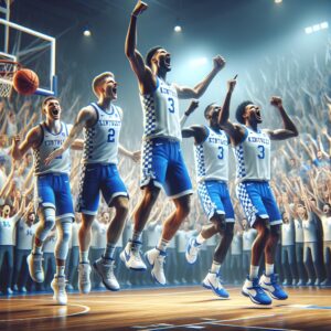 Kentucky Wildcats celebrating victory