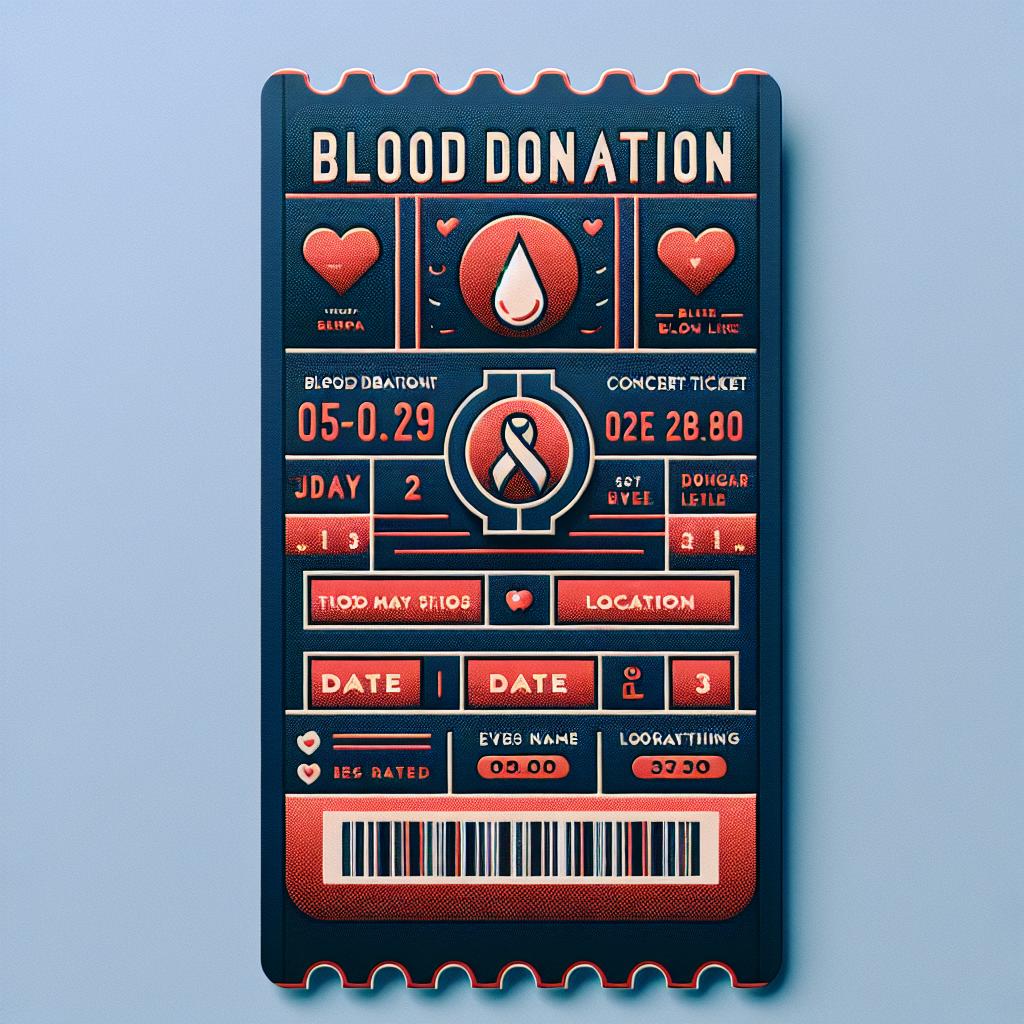 Blood donation concert ticket raffle