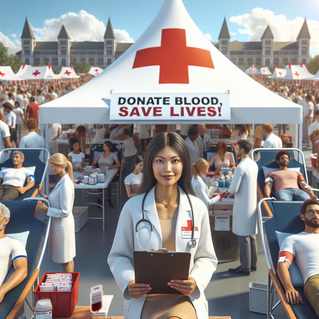 Blood donation event promotion