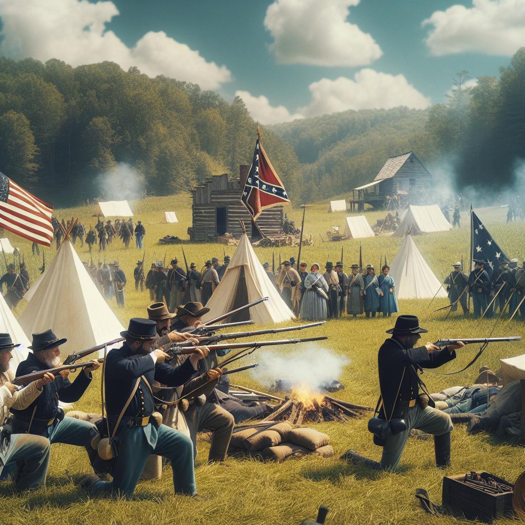 Civil War reenactment at Camp Nelson