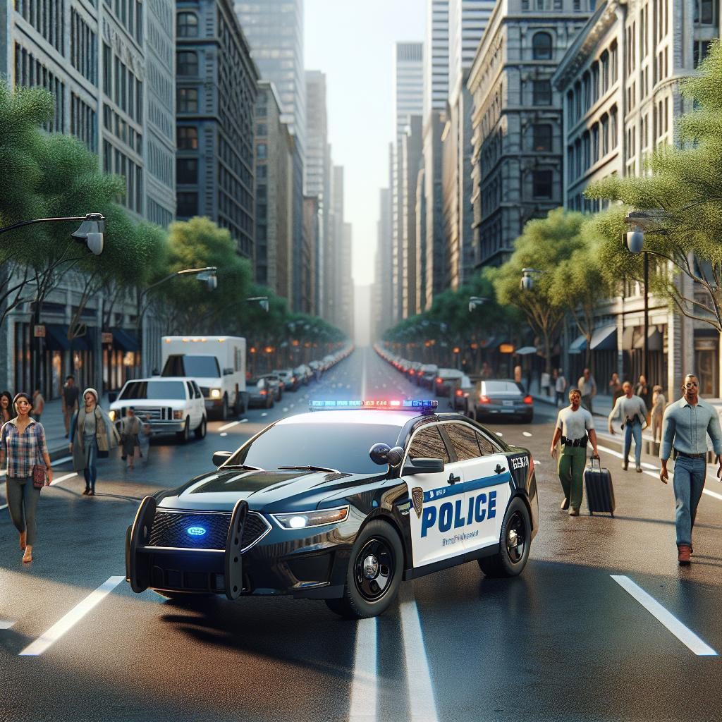 Police cars on Lexington street