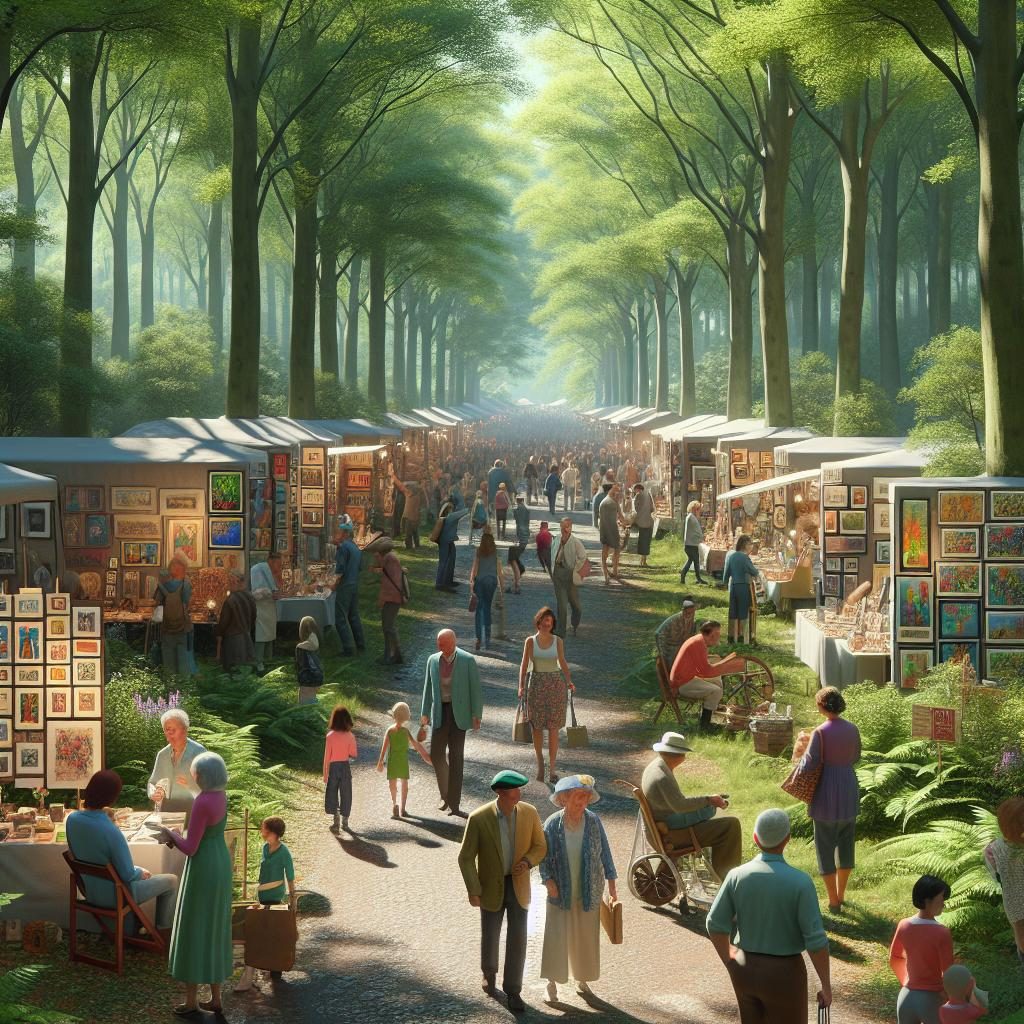 "Woodland Art Fair scenery"