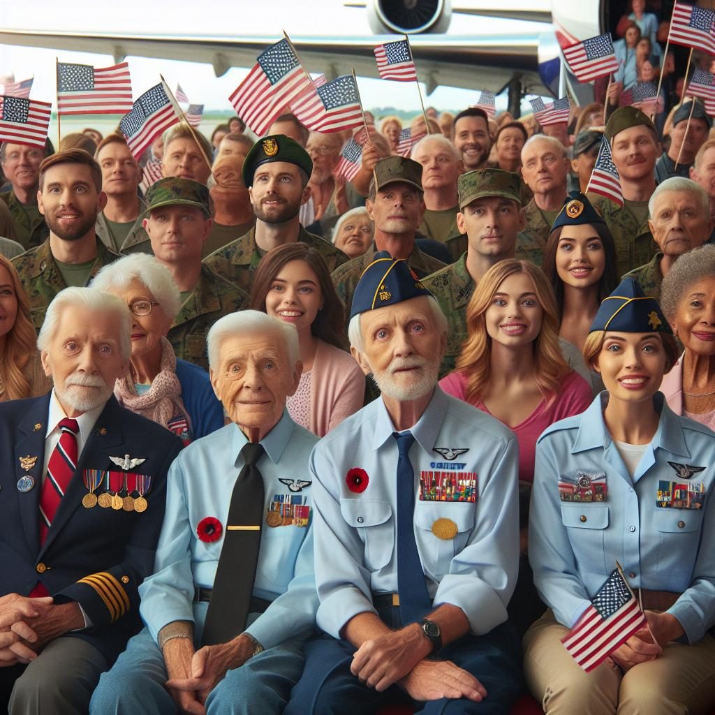 Veterans returning from Honor Flight