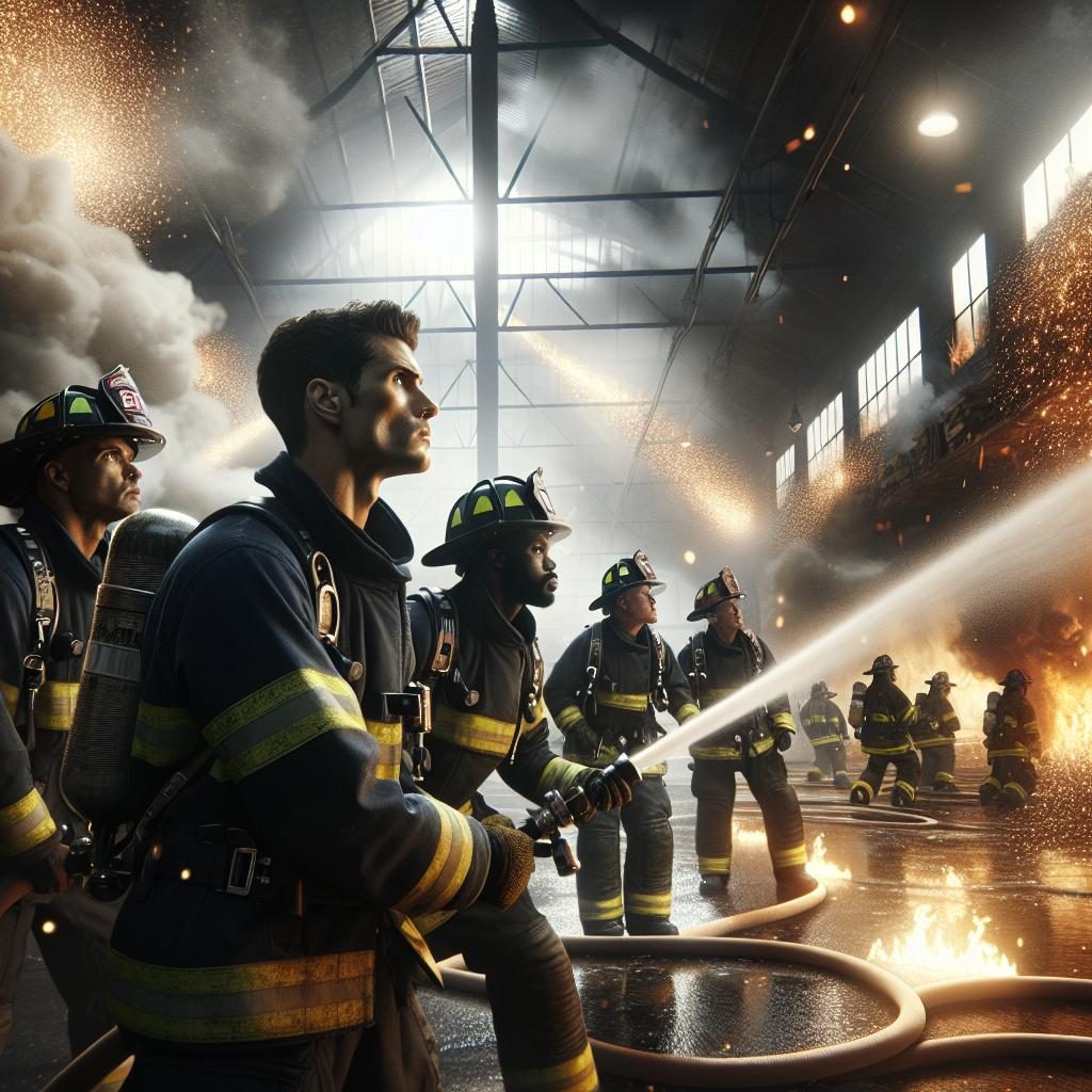 Firefighters battling warehouse fire