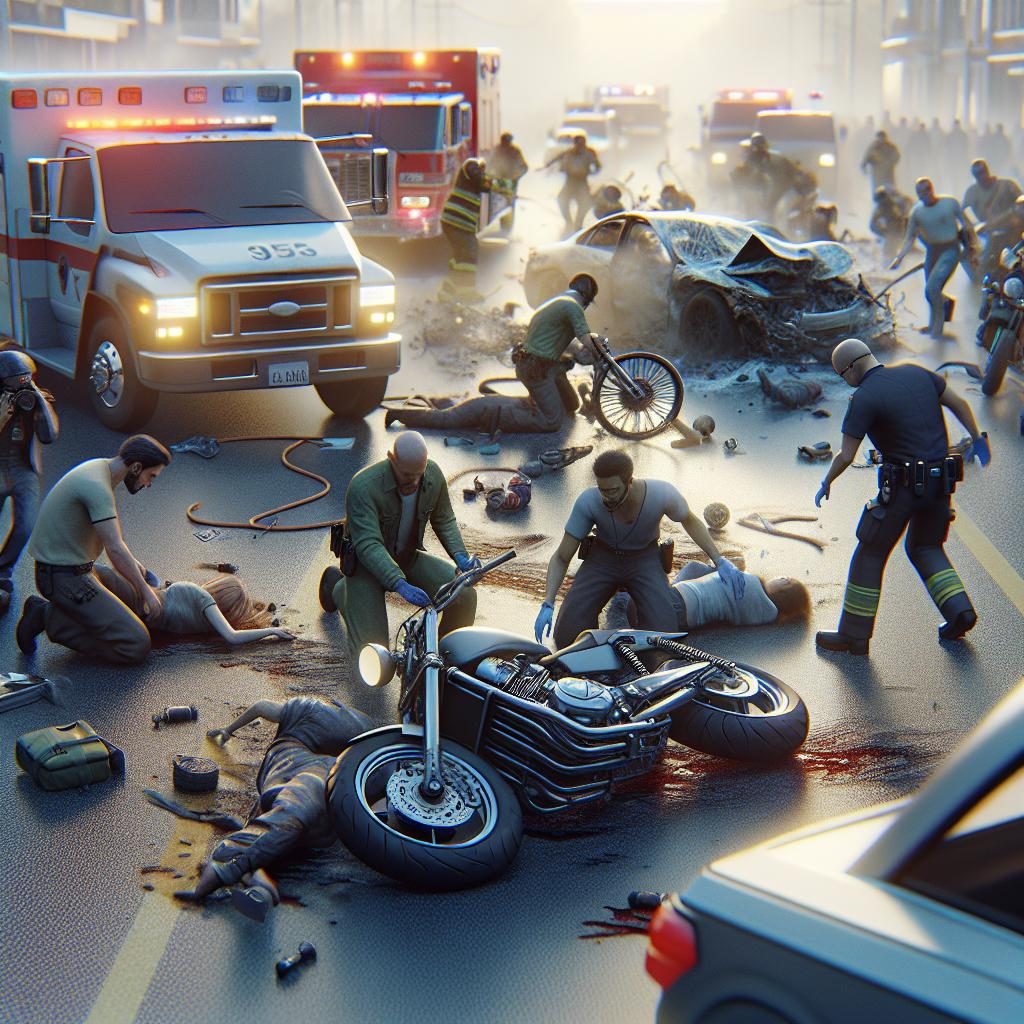 Motorcycle Crash Scene