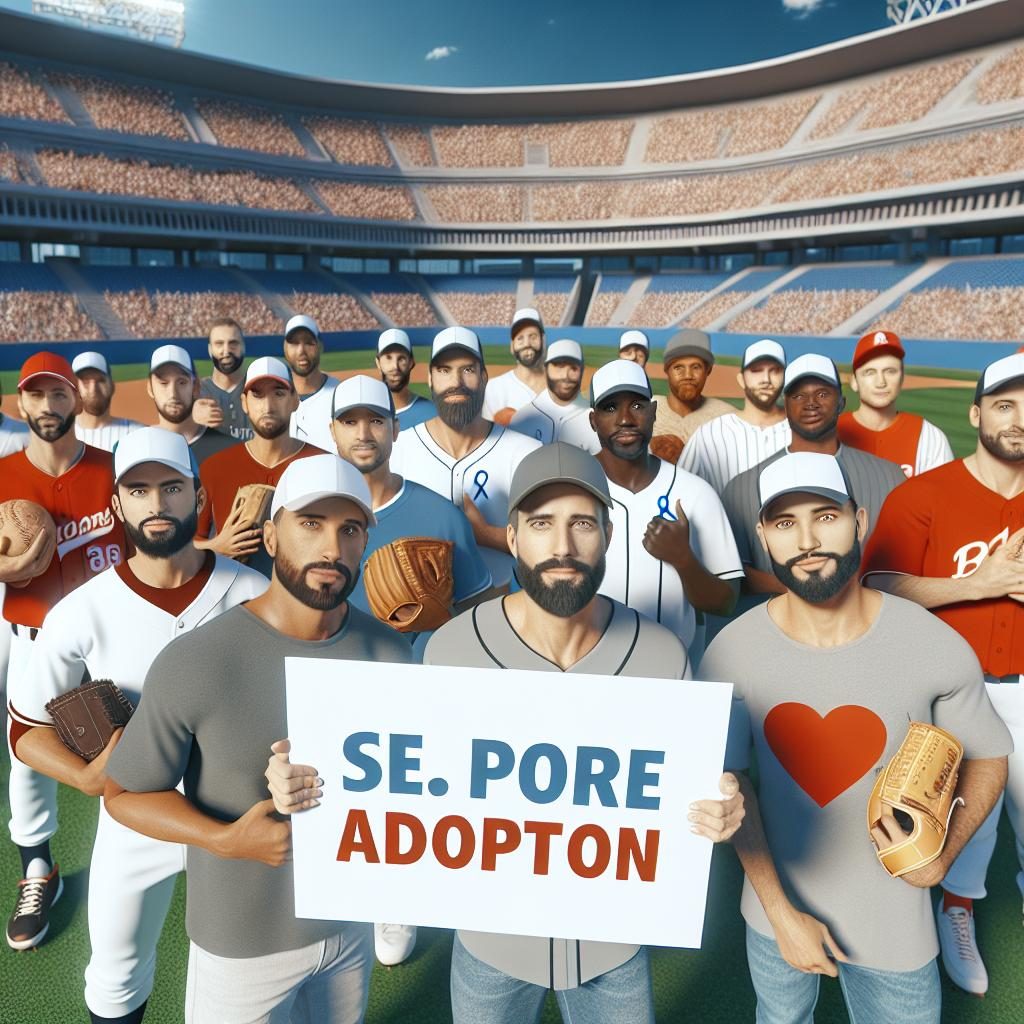 Baseball Players Supporting Adoption