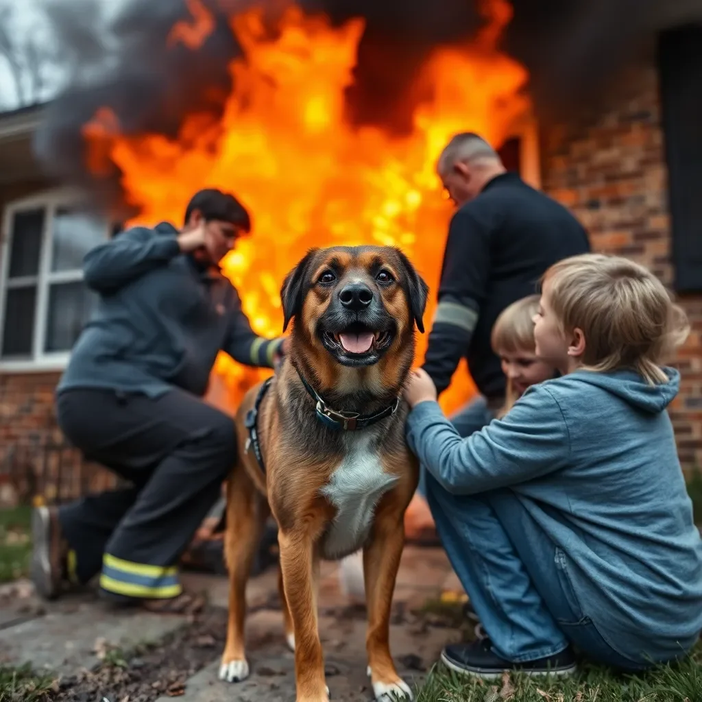 Dog Saves Family from House Fire in Lexington, Ky.