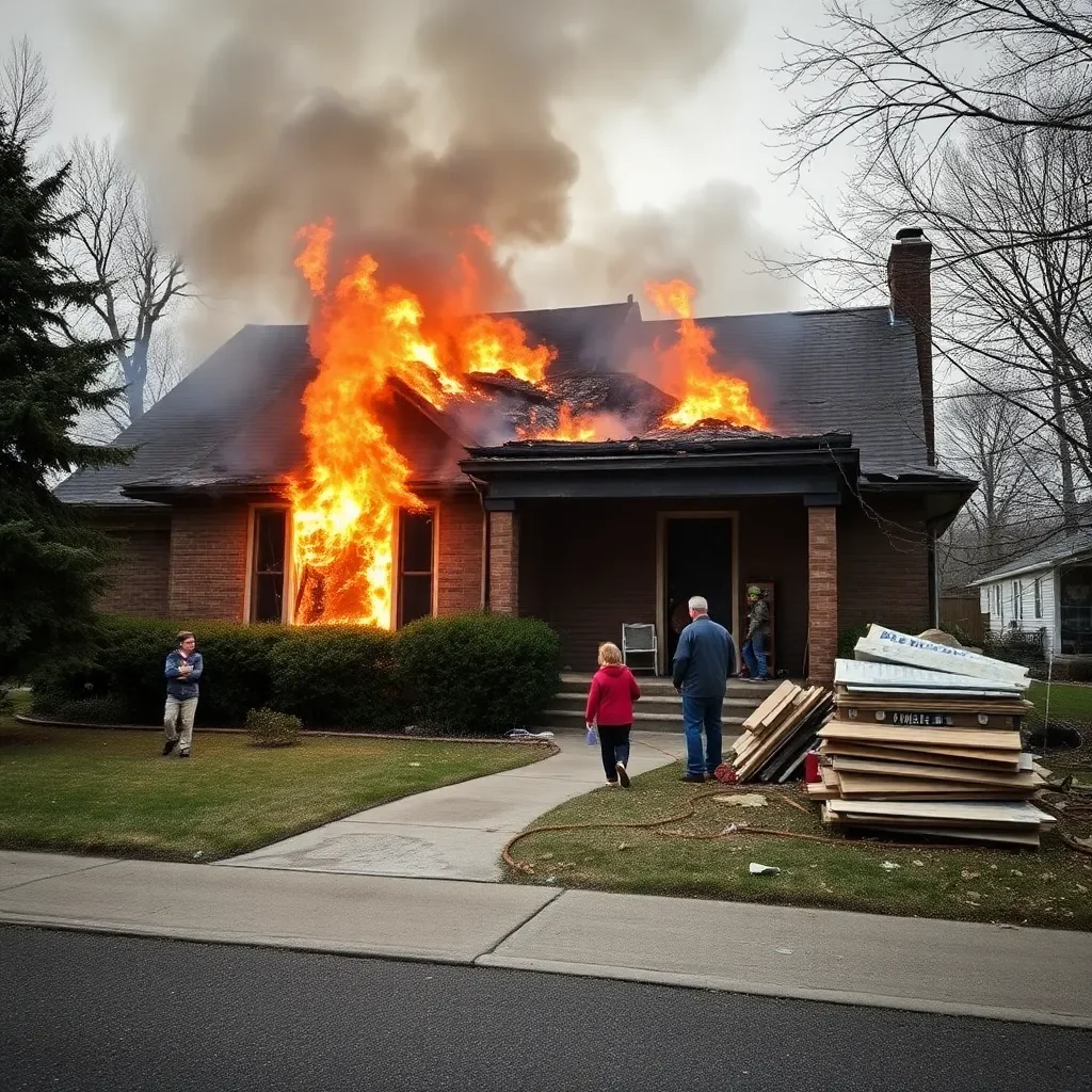 Family Displaced After Fire Destroying Home in Lexington