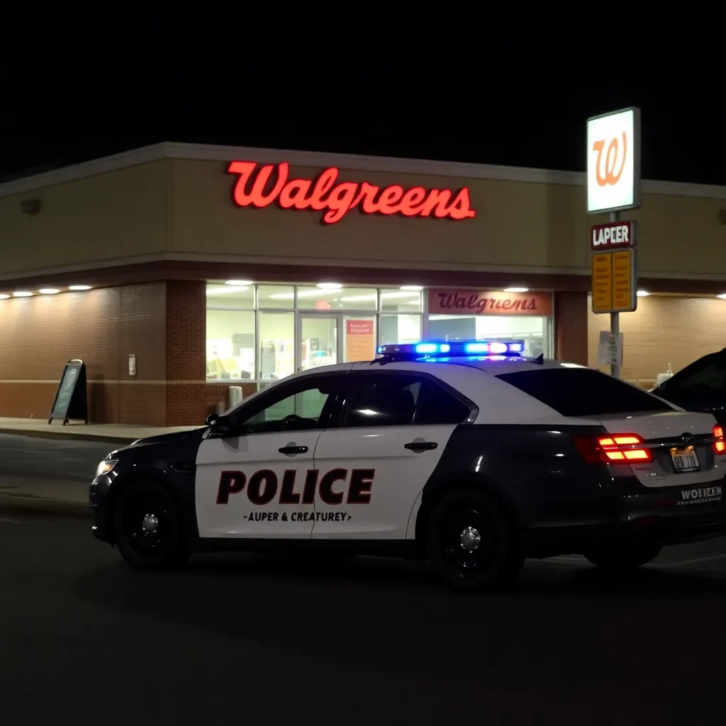 Police Investigate Robbery at Walgreens in Lexington, Suspect Threatens with Firearm