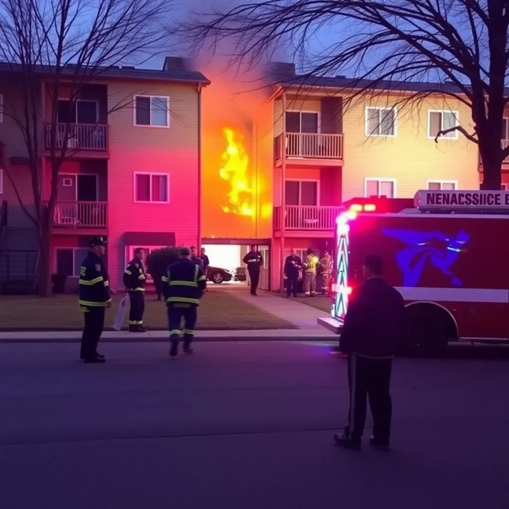 Fire Erupts at Georgetown Apartment Complex, Residents Temporarily Displaced but No Injuries Reported