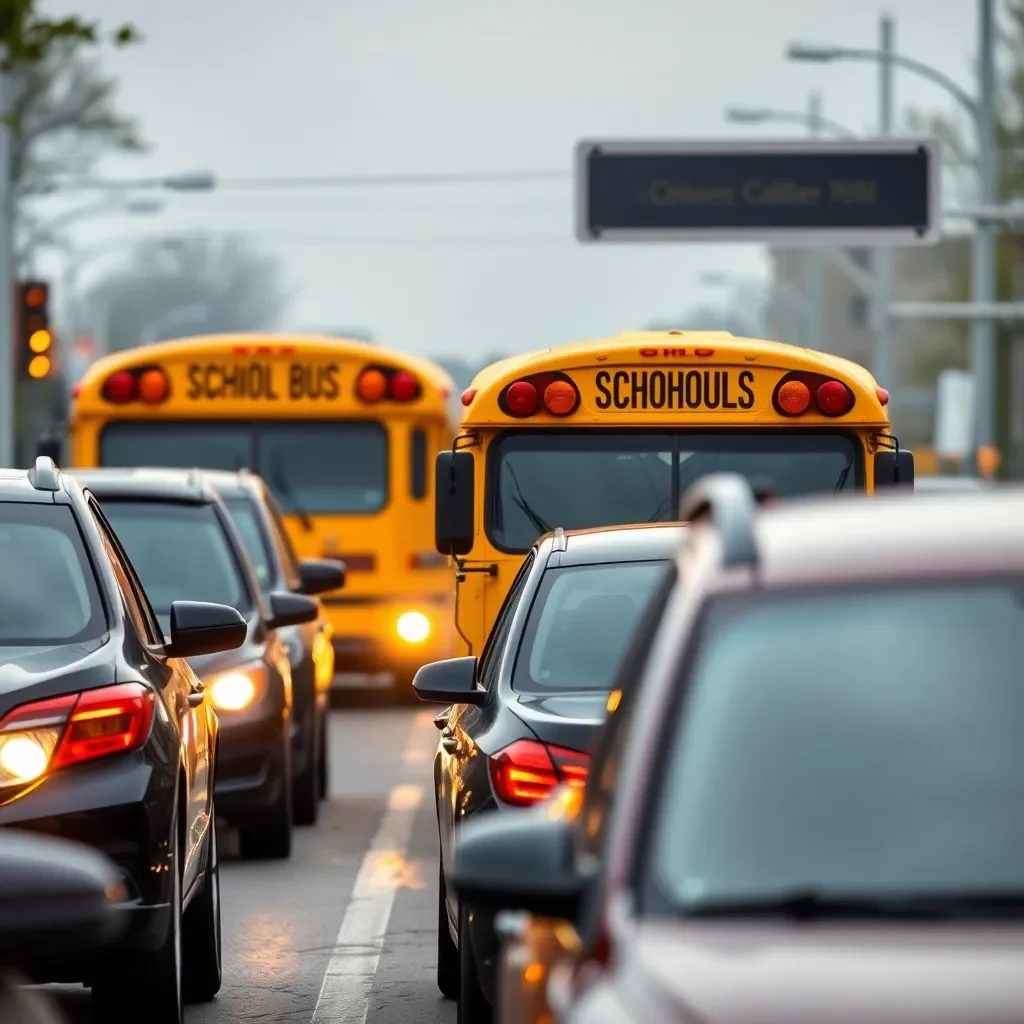 School Bus Crash Causes Major Traffic Disruption on New Circle Road in Lexington, No Injuries Reported