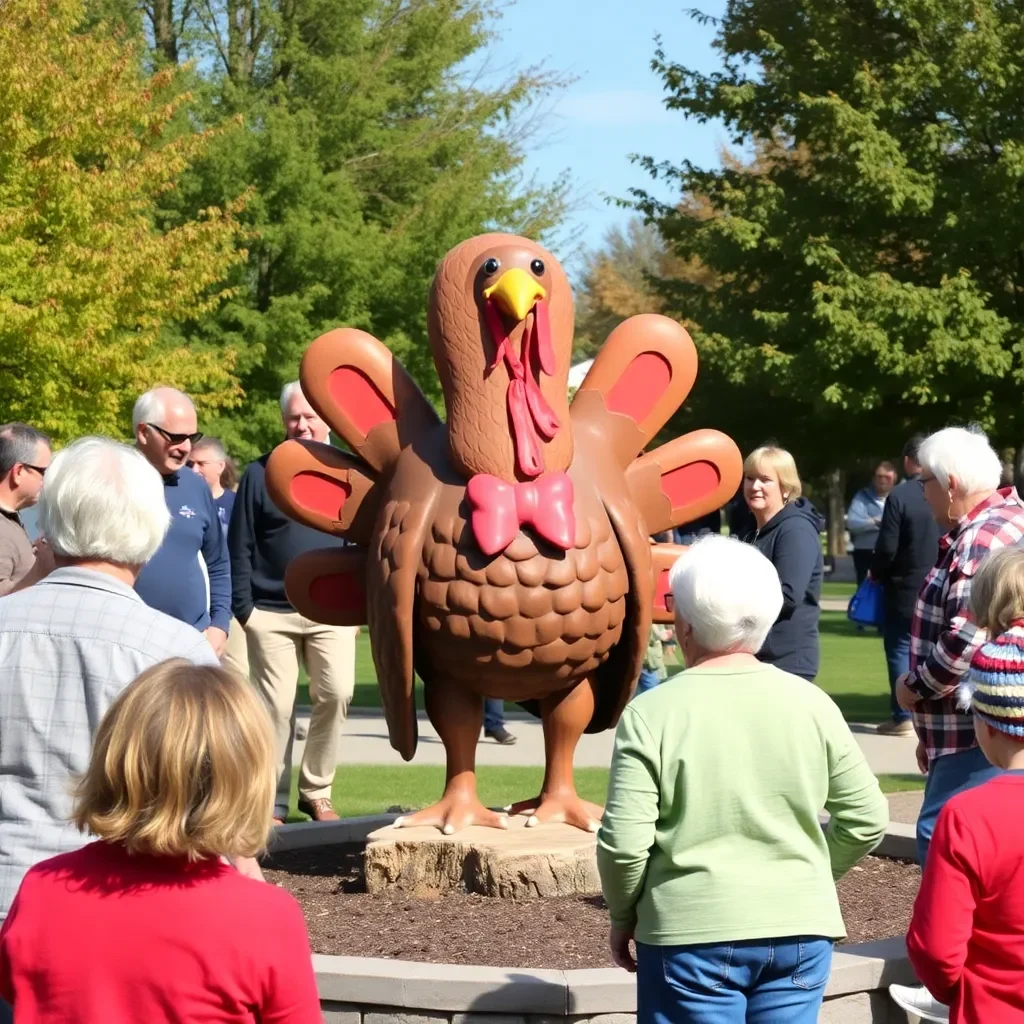 Southern Heights Community Unites to Honor Beloved Wild Turkey Dorothy with Memorial Statue