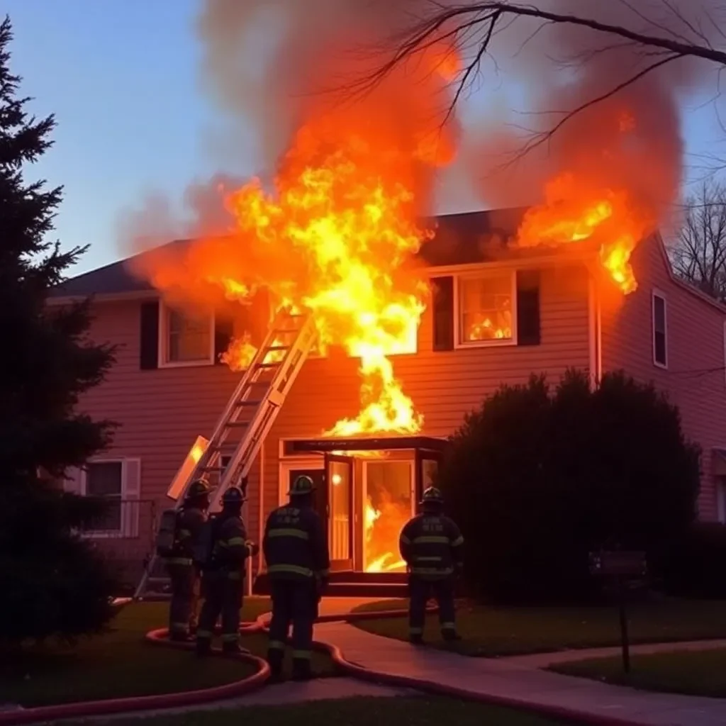 Fire Engulfs Duplex in Lexington, Extensive Damage Reported but No Injuries Confirmed