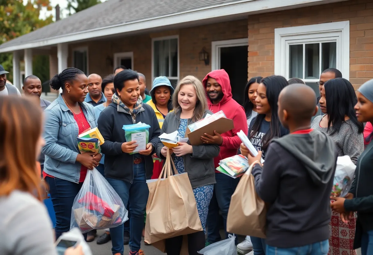 Residents of Lexington coming together to support a family after a house fire.