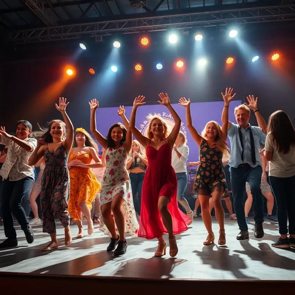 A vibrant dance performance symbolizing hope and community support.