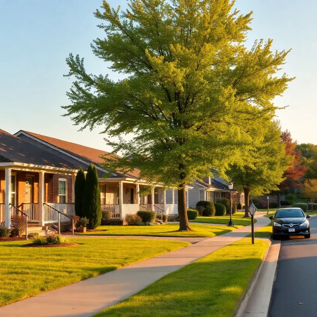 Overview of a peaceful neighborhood in Lexington, Kentucky