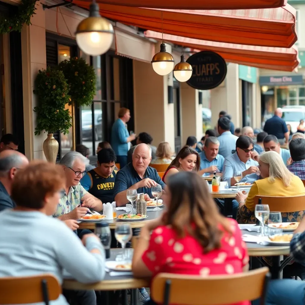 Patrons dining at Nic & Norman's in Lexington