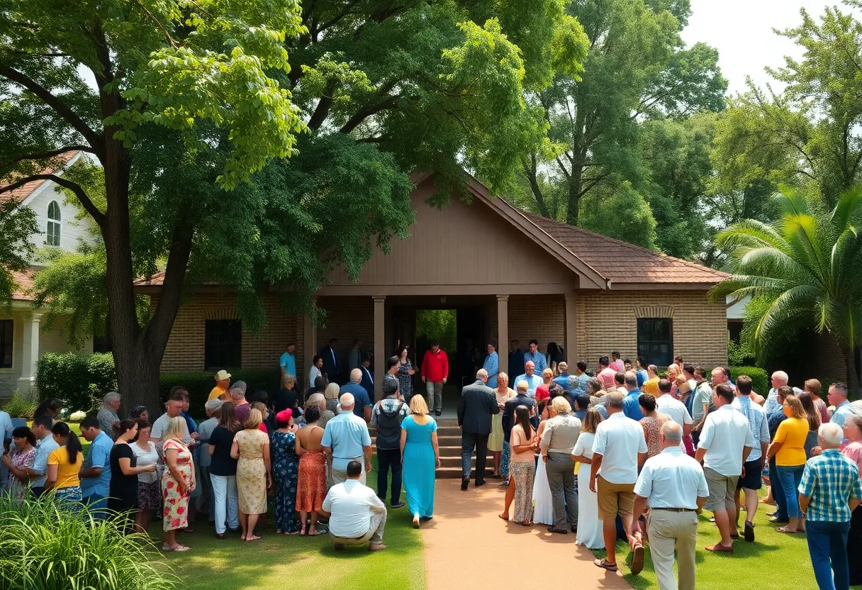 A community gathering at Southland Christian Church in Kentucky.