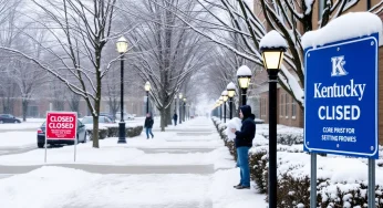 University of Kentucky Closes Campus Due to Winter Storm