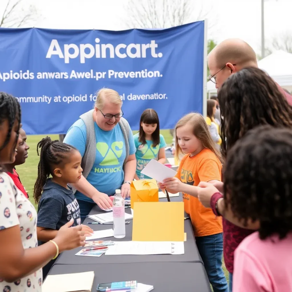 Community event raising awareness about opioid crisis in Kentucky.