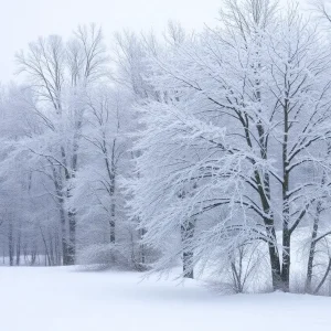 Snow-covered landscape in Kentucky during Winter Storm Blair