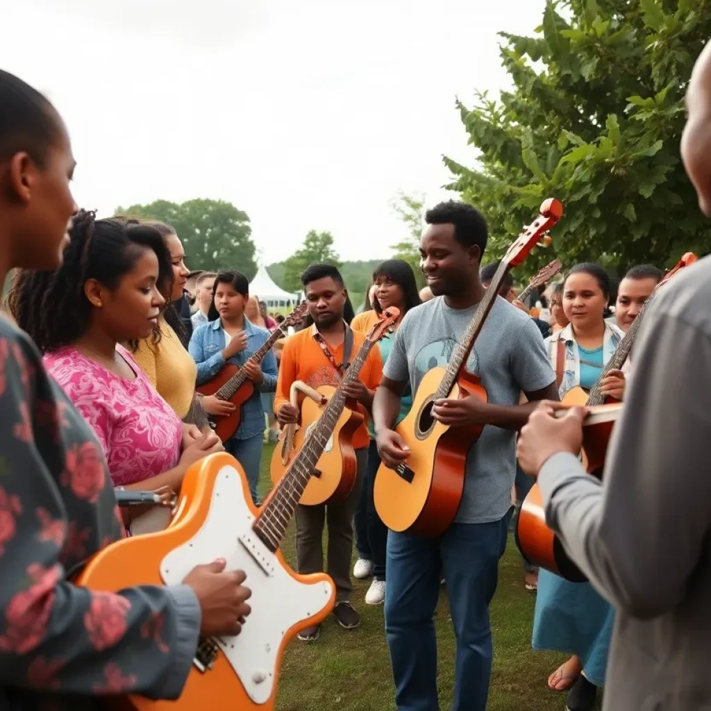 Asheville residents receiving musical instruments