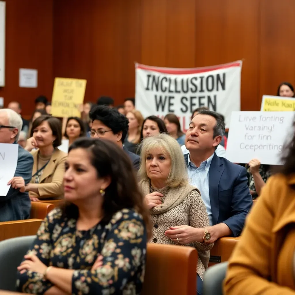 Community members support diversity and inclusion at city council meeting