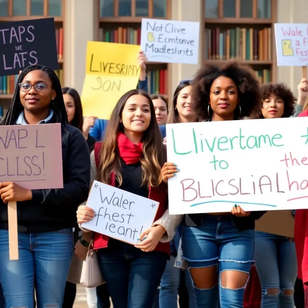 Students protesting for Diversity and Inclusion at University of Kentucky