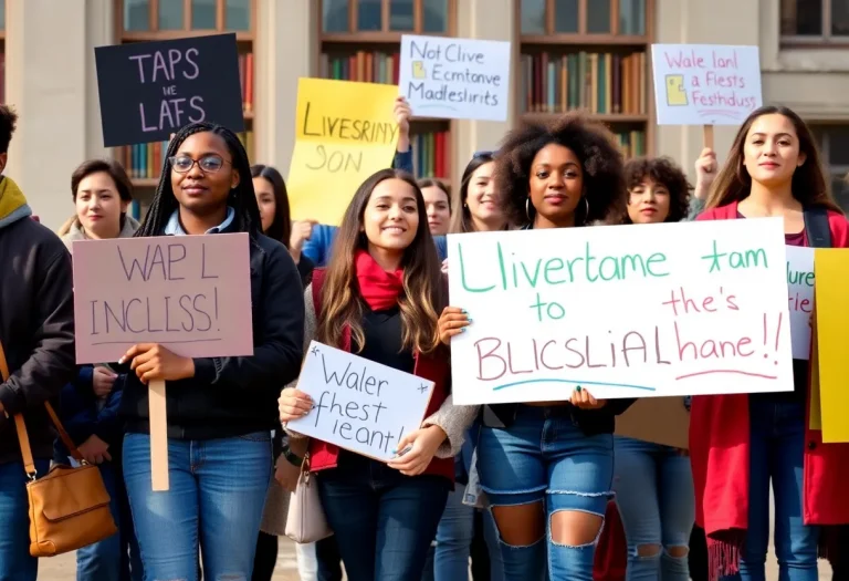 Students protesting for Diversity and Inclusion at University of Kentucky